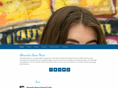 alexandrareneemusic.com snapshot