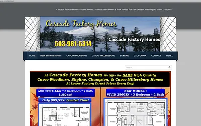 www.cascadefactoryhomes.com snapshot