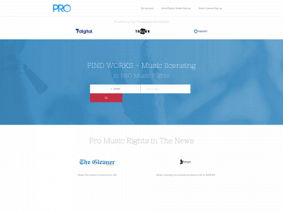 promusicrights.com snapshot