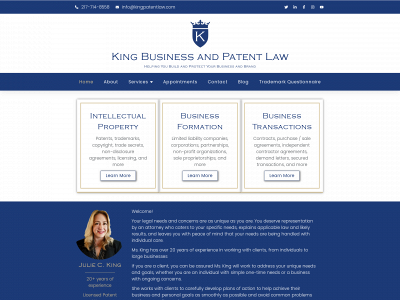 kingpatentlaw.com snapshot