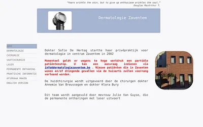 dermatologiezaventem.be snapshot