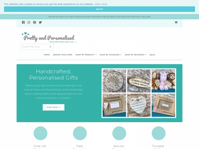 pretty-and-personalised.com snapshot