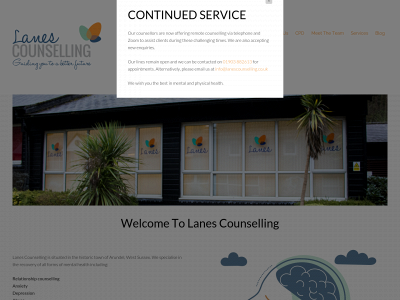 lanescounselling.co.uk snapshot