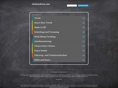 shakeandance.com snapshot