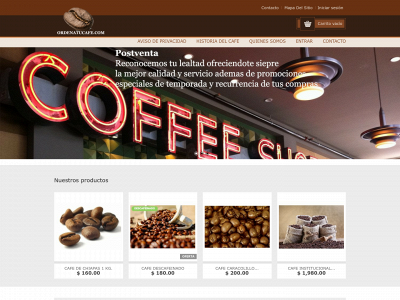 www.ordenatucafe.com snapshot