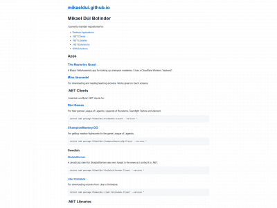 mikaelbolinder.se snapshot