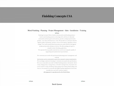 finishingconceptsusa.com snapshot