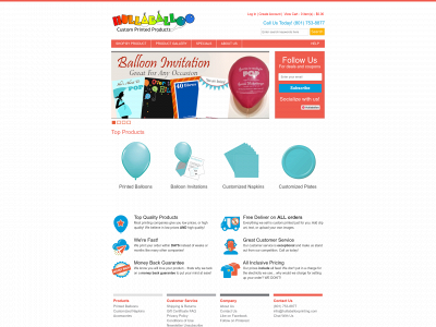 hullaballooprinting.com snapshot