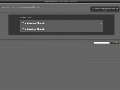 cowboychurchofmineralwells.com snapshot