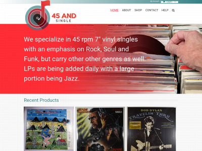 45andsingle.com snapshot