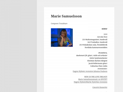 mariesamuelsson.se snapshot