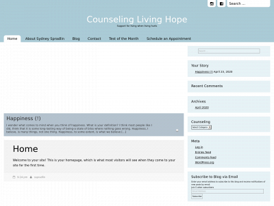 counselinglivinghope.com snapshot