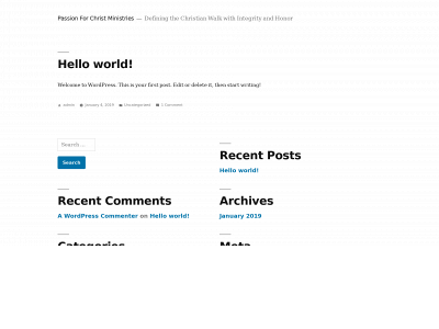 passionforchristministries.com snapshot