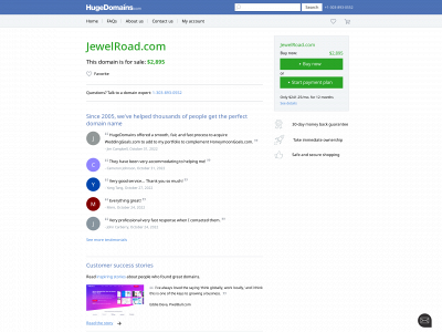 jewelroad.com snapshot