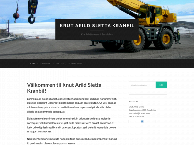 slettakranbil.no snapshot