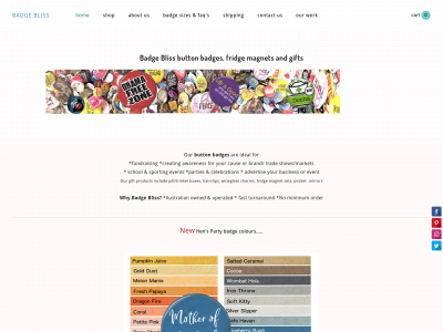 www.badgebliss.com snapshot