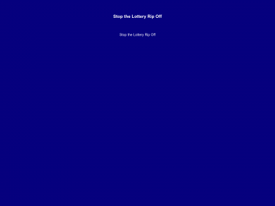 stopthelotteryripoff.com snapshot
