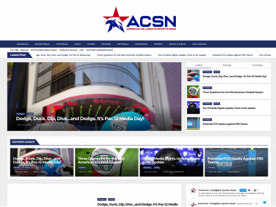 americancollegiatesportsnews.com snapshot