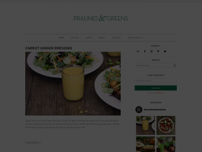 pralinesandgreens.com snapshot