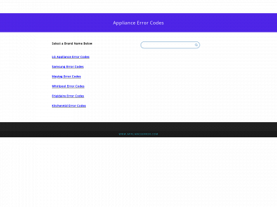 applianceerror.com snapshot