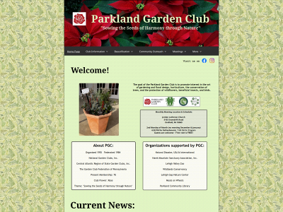parklandgardenclub.com snapshot