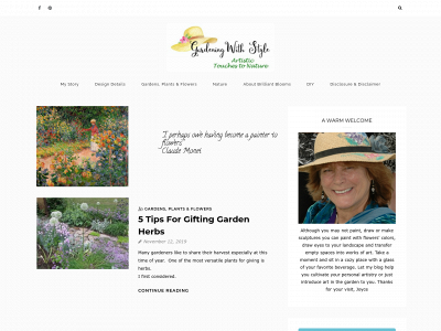 gardeningwithstyle.com snapshot