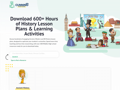cunninghistoryteacher.org snapshot