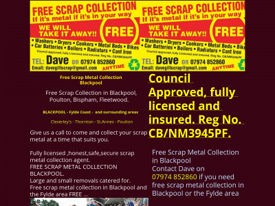 free-scrap-collection-blackpool.co.uk snapshot