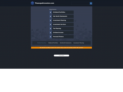 theexpatinvestor.com snapshot