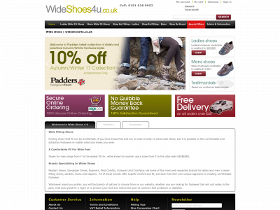 wideshoes4u.co.uk snapshot