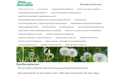 dosedescriptor.com snapshot