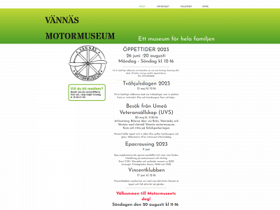 vannasmotormuseum.se snapshot