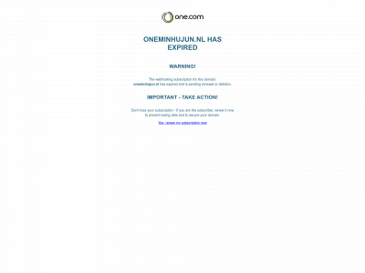 oneminhujun.nl snapshot