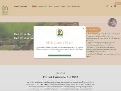 paniniayurveda.nl snapshot