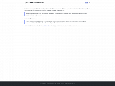 lynxlakes.com snapshot