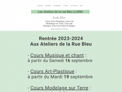 lesateliersdelaruebleu.fr snapshot