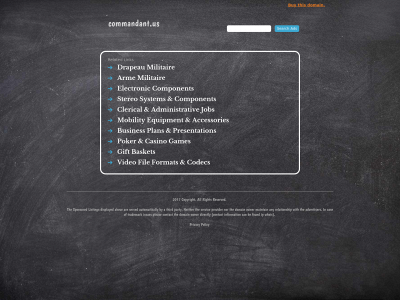 commandant.us snapshot