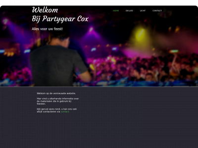 partygear-cox.be snapshot