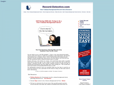 record-detective.com snapshot