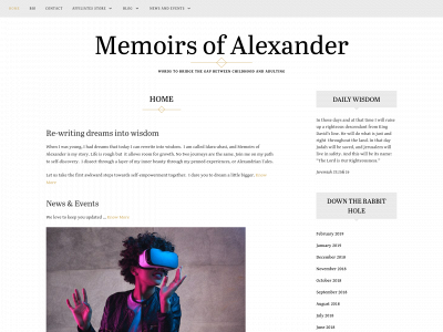 memoirsofalexander.com snapshot