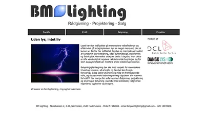 bmlighting.dk snapshot
