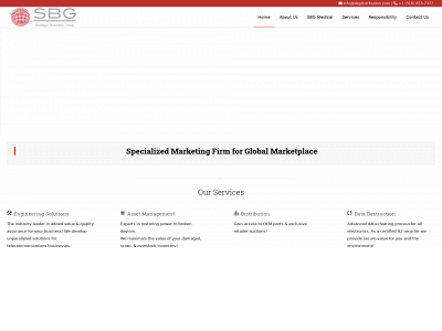 sbgdistribution.com snapshot