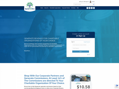 spendtogive.com snapshot