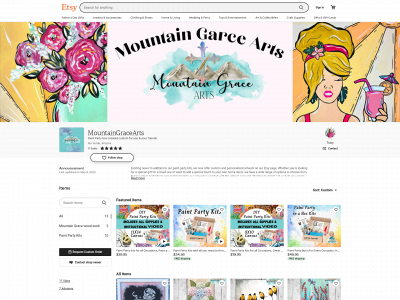 mountaingracearts.com snapshot