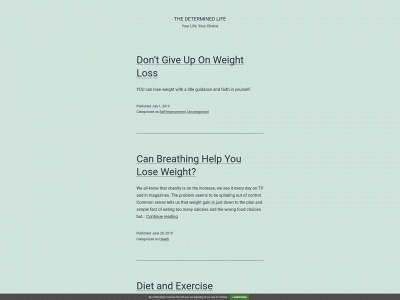 thedeterminedlife.com snapshot