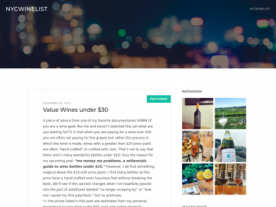 nyc-wine-list.com snapshot