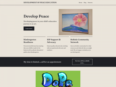 developmentofpeaceeducation.com snapshot