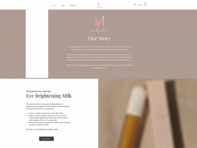 milkyskincosmetics.com snapshot