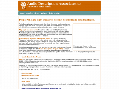 audiodescribe.com snapshot