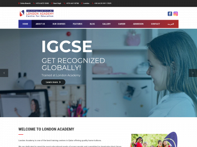 londonacademyqatar.com snapshot
